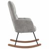 vidaXL Chaise &agrave; bascule Gris clair Velours