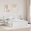 vidaXL Cadre de lit avec t&ecirc;te de lit Blanc 160 x 200 cm Pin massif