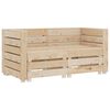 vidaXL Canap&eacute; palette &agrave; 2 places de jardin Bois