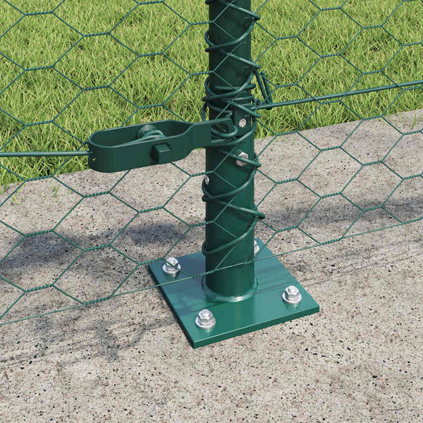 vidaXL Poteau de cl&ocirc;ture. Vert 25 x 0,6 m (maille de 36 mm)