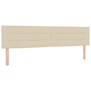 vidaXL T&ecirc;te de lit avec t&ecirc;te de lit Cr&egrave;me 200 cm Cuir synth&eacute;tique