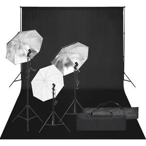 vidaXL Kit de studio photo avec &eacute;clairage et toile de fond