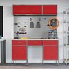 vidaXL Ensemble de placards de travail avec tiroir 8 pcs Rouge