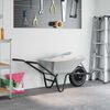 vidaXL Brouette Argent et noir 141 x 60 x 57 cm Acier