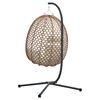 vidaXL Chaise suspendue Cr&egrave;me claire 104 x 100 x 191 cm polyrotin