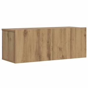 vidaXL Meuble TV mural chêne artisanal 80x30x30 cm bois d'ingénierie