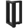 vidaXL Pieds de table basse en T, 2 pi&egrave;ces, noir, 38 x 25 x (42-43) cm, acier