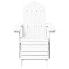 vidaXL Chaise de jardin Adirondack avec repose-pied PEHD Blanc