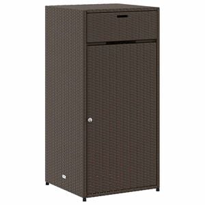 vidaXL Armoire de rangement jardin marron 55x55x111 cm r&eacute;sine tress&eacute;e