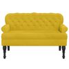 vidaXL Banc avec dossier jaune 119,5x64,5x75 cm velours