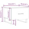 vidaXL Tables basses 2 pcs blanc brillant 50x50x40cm bois d'ing&eacute;nierie