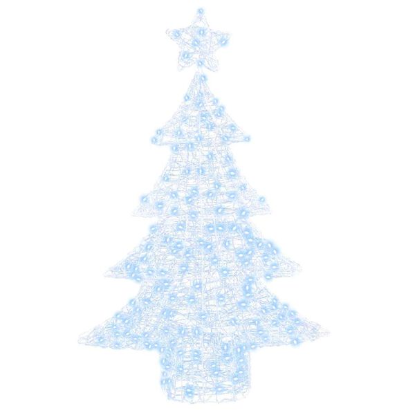 vidaXL Sapin de Noël avec 100 LED Blanc froid 120 cm Acrylique
