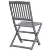 vidaXL Chaises pliables d'ext&eacute;rieur lot de 4 et coussins Bois d'acacia