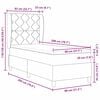 vidaXL Lit &agrave; ressorts avec matelas gris fonc&eacute; 90x190 cm Noir tissu