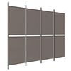 vidaXL Cloison de s&eacute;paration 4 panneaux Anthracite 200x180 cm Tissu