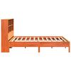 vidaXL Lit biblioth&egrave;que sans matelas cire marron 200x200 cm pin massif