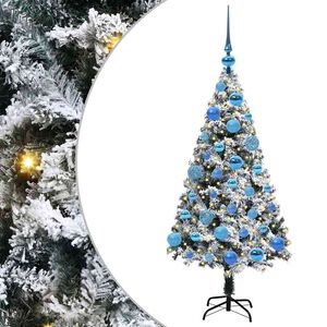 vidaXL Sapin de No&euml;l artificiel Blanc 120 cm PVC, Acier et Plastique