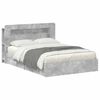 vidaXL Cadre de lit avec rangement avec tiroir Gris b&eacute;ton 135 x 190 cm