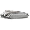 vidaXL Cadre de lit sans matelas gris b&eacute;ton 120x200 cm