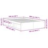vidaXL Cadre de lit sans matelas sonoma gris 160x200 cm