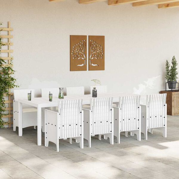 vidaXL Ensemble de salle &agrave; manger pour jardin 9 pcs Gris clair