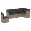 vidaXL Salon de jardin 6 pcs avec coussins gris r&eacute;sine tress&eacute;e