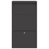 vidaXL Bo&icirc;te de d&eacute;p&ocirc;t de colis avec porte Noir 44 x 22 x 82 cm Acier