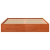 vidaXL Cadre de lit sans matelas cire marron 135x190cm bois pin massif