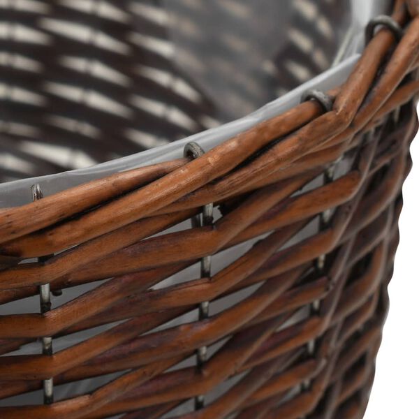 vidaXL Jardini&egrave;re Osier avec doublure en PE