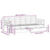 vidaXL Lit de jour avec tiroirs sans matelas 80x200 cm bois massif