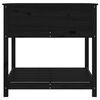 vidaXL Jardinière avec étagère Noir 82,5x82,5x81 cm Bois massif de pin