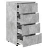 vidaXL Armoires de rangement 2 pcs Gris béton 60 x 48 x 105 cm