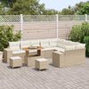 vidaXL Ensemble de canap&eacute; de jardin 12 pcs Beige polyrotin