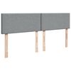 vidaXL Sommier &agrave; lattes de lit avec matelas Gris clair 180x200cm Tissu