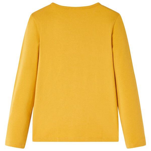 T-shirt enfants &agrave; manches longues ocre fonc&eacute; 140