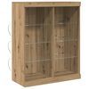 vidaXL Buffet LED Ch&ecirc;ne artisanal 81 x 37 x 100 cm Bois d'ing&eacute;nierie