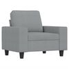 vidaXL Fauteuil Gris clair 60 cm Tissu