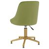 vidaXL Chaises pivotantes &agrave; manger lot de 2 Vert clair Velours