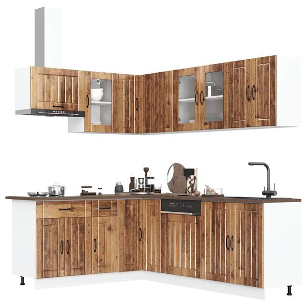 vidaXL Ensemble d'armoires de cuisine 11 pcs Lucca bois d'ing&eacute;nierie
