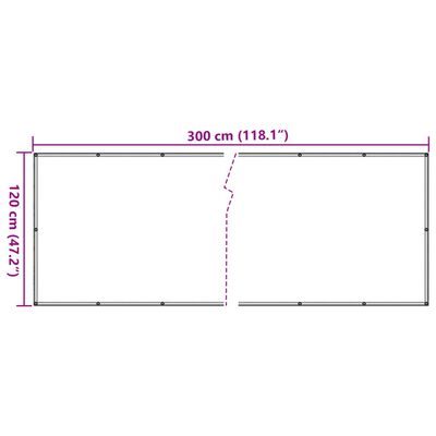 vidaXL Écran d'intimité de balcon blanc 300x120 cm PVC