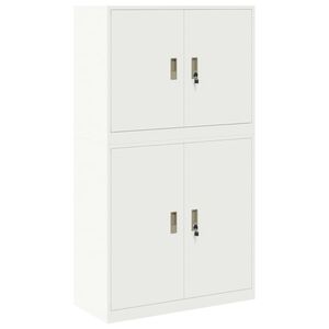 vidaXL Armoire de rangement 2 pc Blanc 90 x 40 x 160 cm Acier