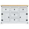 vidaXL Coffres de rangement Blanc 112 x 40 x 75 cm Pin massif