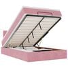 vidaXL Lit ottoman avec matelas rose 120x190 cm velours