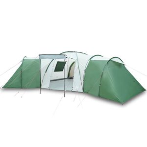 vidaXL Tente familiale &agrave; d&ocirc;me 12 personnes vert imperm&eacute;able