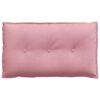 vidaXL Coussin de Dos Rose 80 x 50 cm Tissu en velours c&ocirc;tel&eacute;