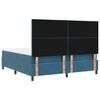 vidaXL Lit &agrave; ressorts avec matelas Bleu fonc&eacute; 180 x 200 cm tissu