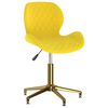 vidaXL Chaises pivotantes &agrave; manger lot de 4 jaune velours
