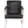 vidaXL Chaise cabriolet Noir 60x73x77 cm Cuir v&eacute;ritable