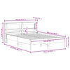 vidaXL Cadre de lit sans matelas cire marron 140x200cm bois pin massif
