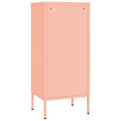 vidaXL Armoire de rangement Rose 42,5x35x101,5 cm Acier